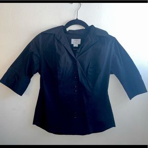 Loft Button Down Short Sleeve Top